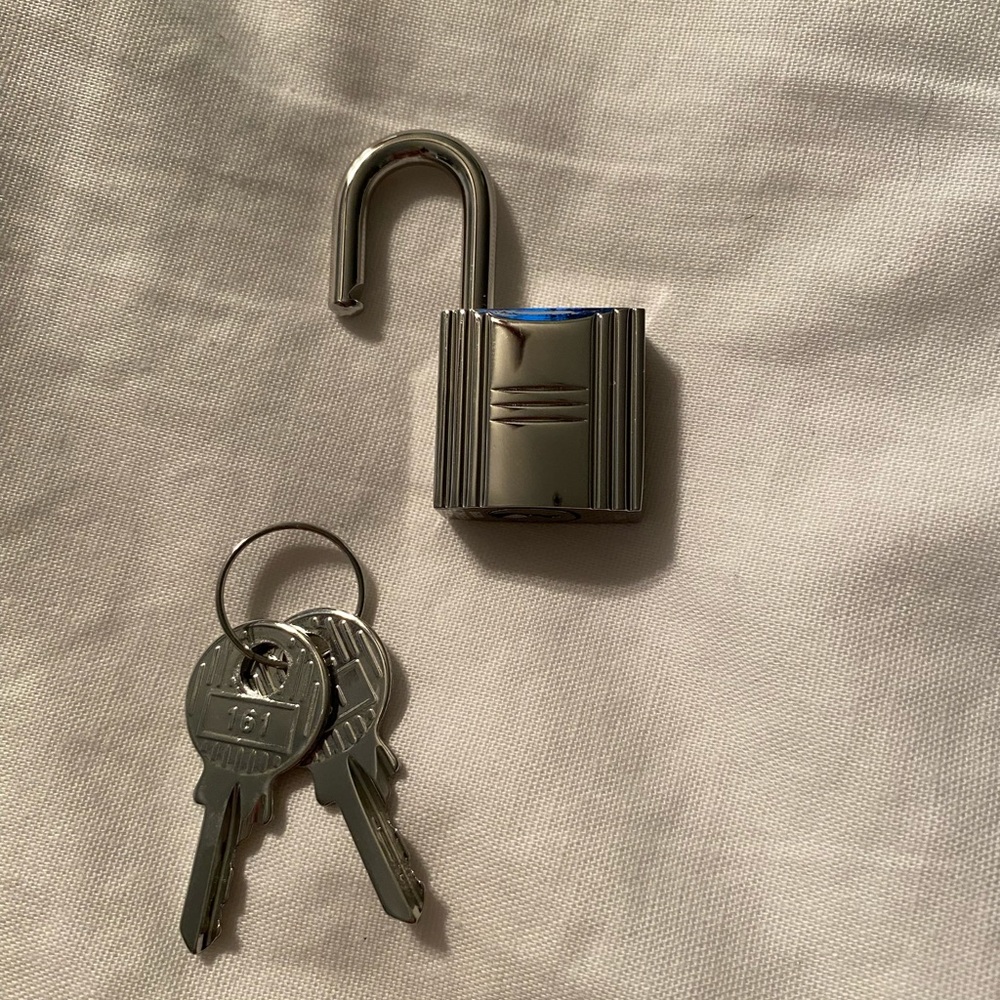 New Hermes Paris Palladium Hardware lock and key set for Birkin or Kelly